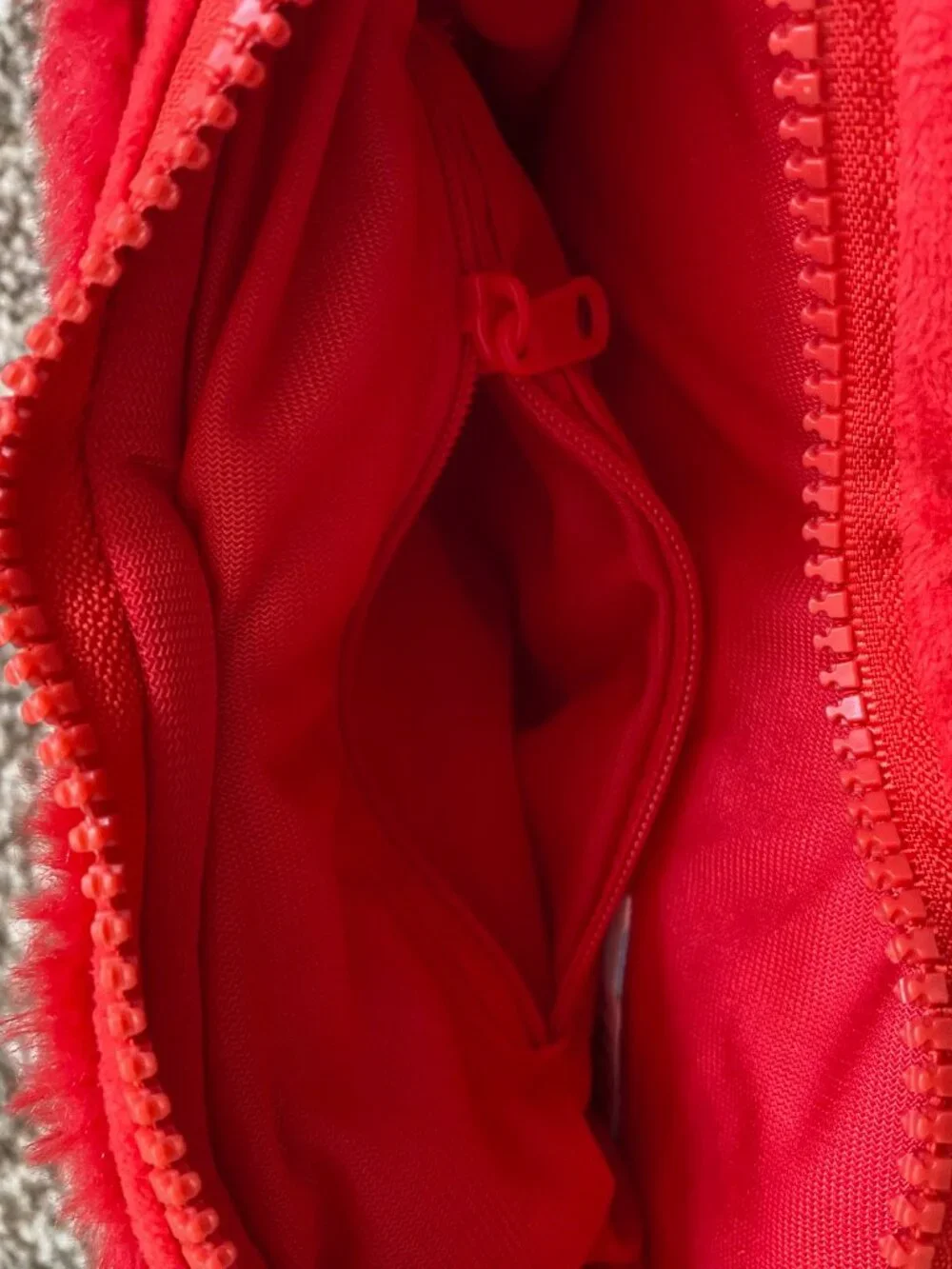Squishable Heart Fuzzy Crossbody Bag Red Plush Kawaii Purse With Strap